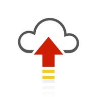 Cloud Computing icon on a white background - ColorSeries