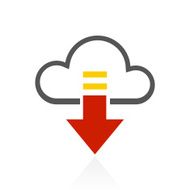 Cloud Computing icon on a white background - ColorSeries N2