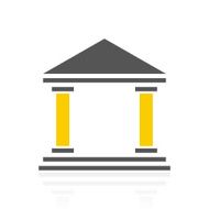 Bank icon on a white background - ColorSeries N4
