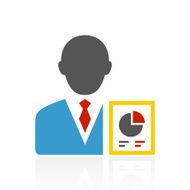 Businessman icon on a white background - ColorSeries N7