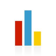 Bar Graph icon on a white background - ColorSeries N25
