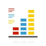Bar Graph icon on a white background - ColorSeries N27