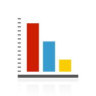 Bar Graph icon on a white background - ColorSeries N28