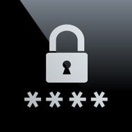 Security icon on a black background - CoreSeries