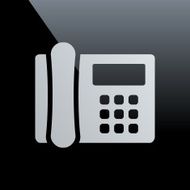 Office Telephone icon on a black background - CoreSeries
