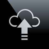 Cloud Computing icon on a black background - CoreSeries