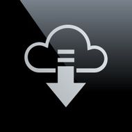 Cloud Computing icon on a black background - CoreSeries N2