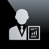 Businessman icon on a black background - CoreSeries N14