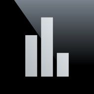 Bar Graph icon on a black background - CoreSeries N44