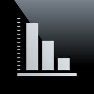 Bar Graph icon on a black background - CoreSeries N47