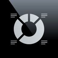 Donut Chart icon on a black background - CoreSeries