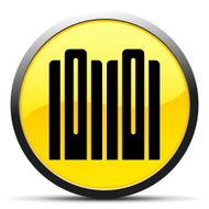 Network Server icon on a round button - CurveSeries