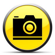 Digital Camera icon on a round button - CurveSeries