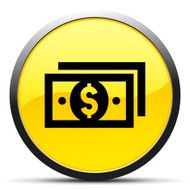 Money icon on a round button - CurveSeries