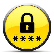 Security icon on a round button - CurveSeries