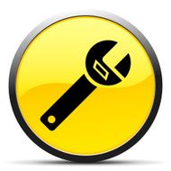 Wrench icon on a round button - CurveSeries