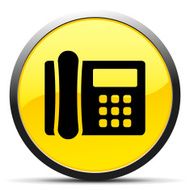 Office Telephone icon on a round button - CurveSeries