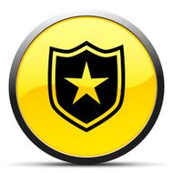 Shield icon on a round button - CurveSeries
