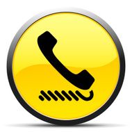 Telephone icon on a round button - CurveSeries
