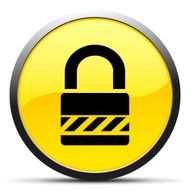 Padlock icon on a round button - CurveSeries