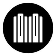Network Server icon on a round button - DimSeries