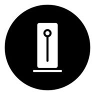 Hard Drive icon on a round button - DimSeries