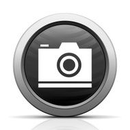 Digital Camera icon on a round button - ElectSeries