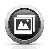 Photographs icon on a round button - ElectSeries