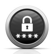 Security icon on a round button - ElectSeries