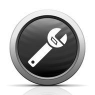Wrench icon on a round button - ElectSeries