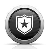Shield icon on a round button - ElectSeries