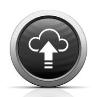 Cloud Computing icon on a round button - ElectSeries