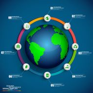 Ecology concept infographic vector design template