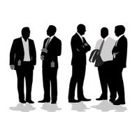 Silhouette Business Men