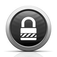 Padlock icon on a round button - ElectSeries