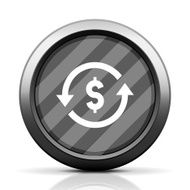Exchange Rate icon on a round button - EliteSeries