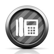 Office Telephone icon on a round button - EliteSeries