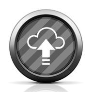 Cloud Computing icon on a round button - EliteSeries