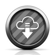 Cloud Computing icon on a round button - EliteSeries N2