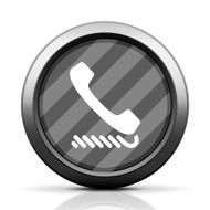 Telephone icon on a round button - EliteSeries