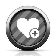 Heart icon on a round button - EliteSeries