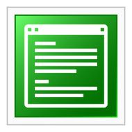 Application icon on a square button - FlatSeries