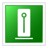 Hard Drive icon on a square button - FlatSeries