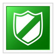 Shield icon on a square button - FlatSeries N2