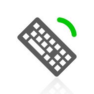 Computer Keyboard icon on a white background - FreshSeries