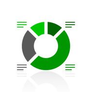 Donut Chart icon on a white background - FreshSeries