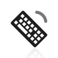 Computer Keyboard icon on a white background - PrimeSeries