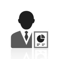 Businessman icon on a white background - PrimeSeries N13