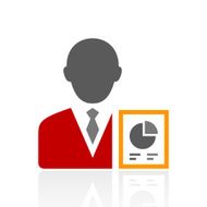 Businessman icon on a white background - ProSeries N13