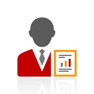 Businessman icon on a white background - ProSeries N14